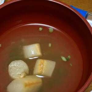 鶏と豆腐のお吸い物